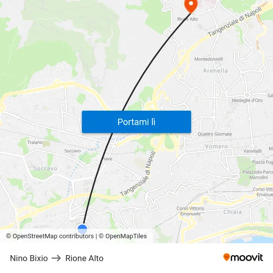 Nino Bixio to Rione Alto map