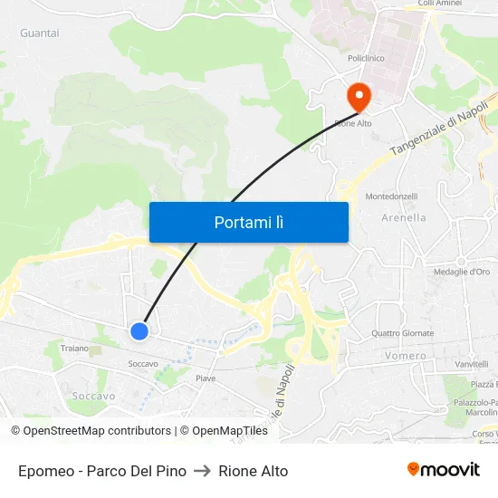 Epomeo - Parco Del Pino to Rione Alto map