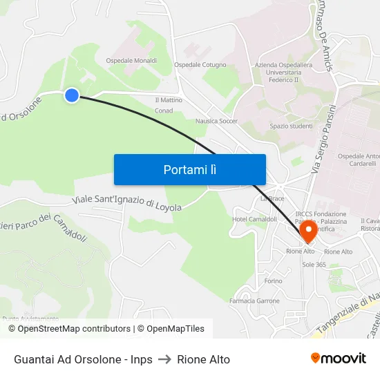 Guantai Ad Orsolone - Inps to Rione Alto map