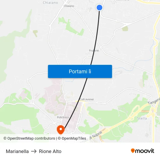 Marianella to Rione Alto map