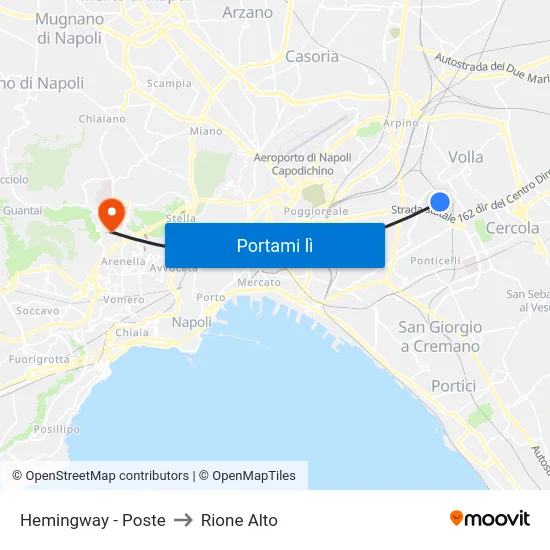 Hemingway - Poste to Rione Alto map