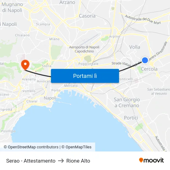Serao - Attestamento to Rione Alto map