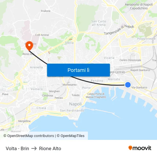 Volta - Brin to Rione Alto map