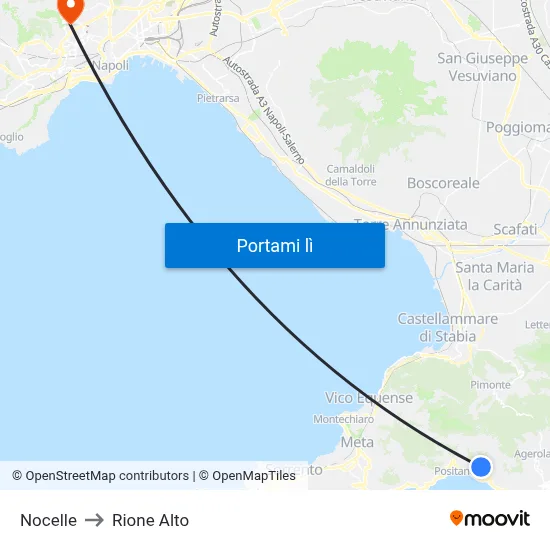 Nocelle to Rione Alto map