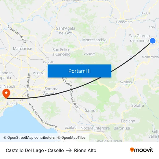 Castello Del Lago - Casello to Rione Alto map