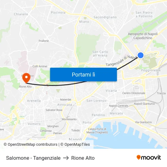 Salomone - Tangenziale to Rione Alto map