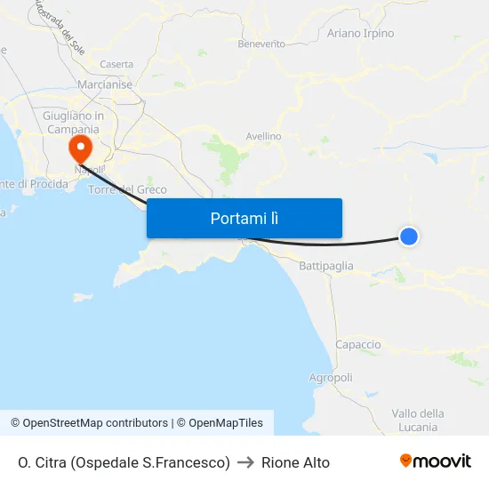 O. Citra (Ospedale S.Francesco) to Rione Alto map
