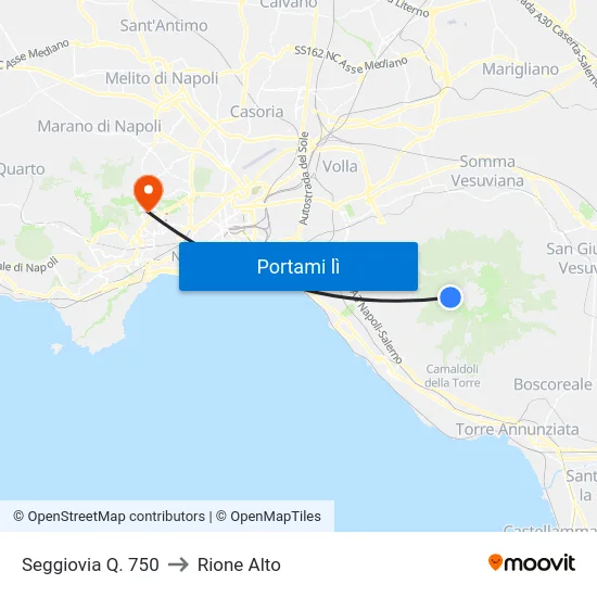 Seggiovia Q. 750 to Rione Alto map