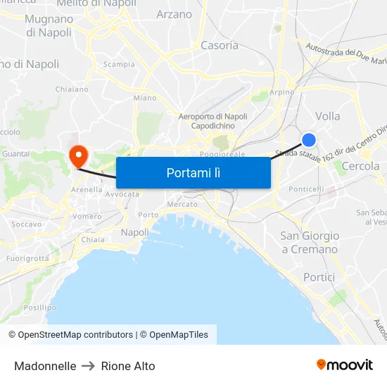 Madonnelle to Rione Alto map