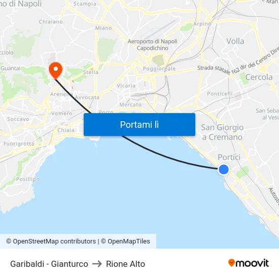 Garibaldi - Gianturco to Rione Alto map