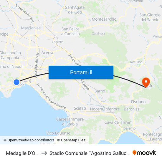 Medaglie D'Oro to Stadio Comunale ""Agostino Gallucci"" map
