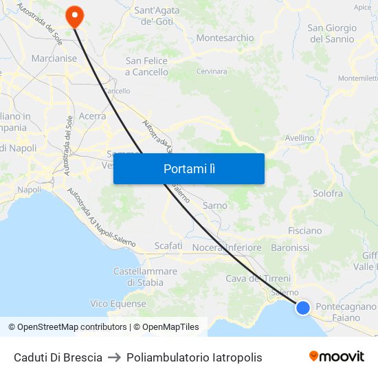 Caduti Di Brescia to Poliambulatorio Iatropolis map