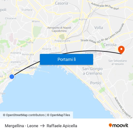 Mergellina - Leone to Raffaele Apicella map