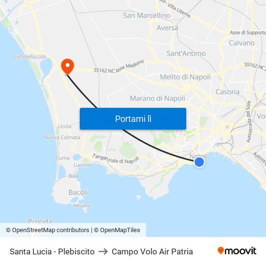 Santa Lucia - Plebiscito to Campo Volo Air Patria map