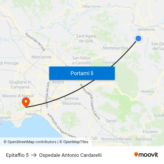 Epitaffio 5 to Ospedale Antonio Cardarelli map