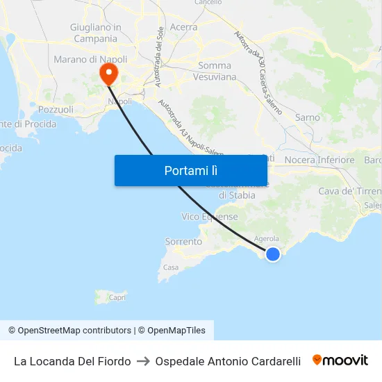 La Locanda Del Fiordo to Ospedale Antonio Cardarelli map