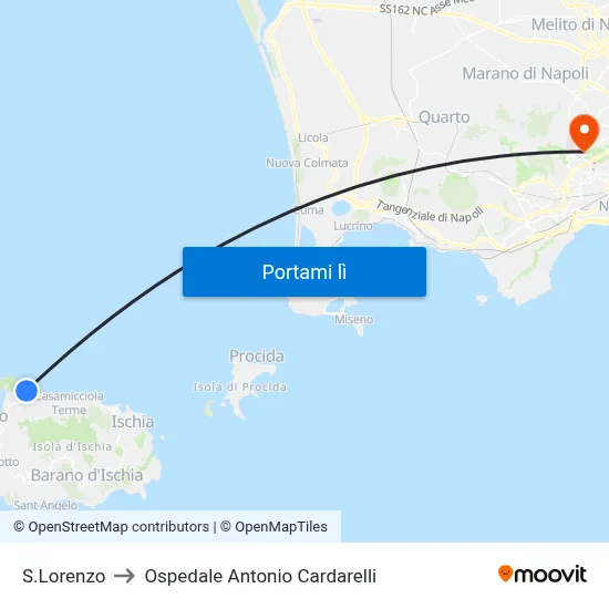 S.Lorenzo to Ospedale Antonio Cardarelli map