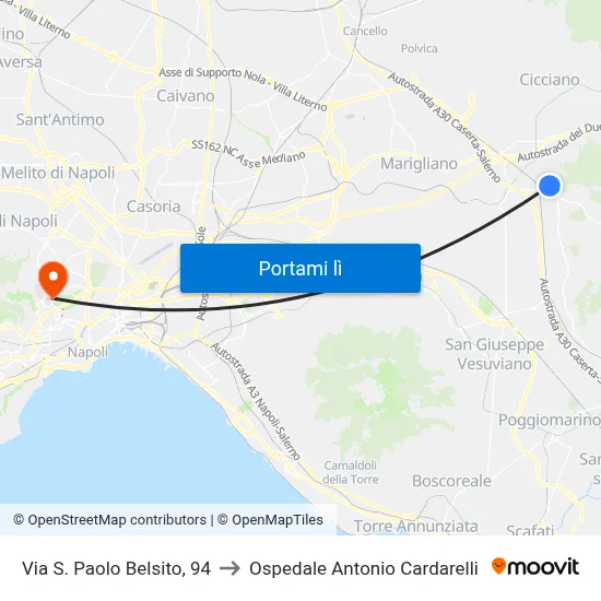 Via S. Paolo Belsito, 94 to Ospedale Antonio Cardarelli map