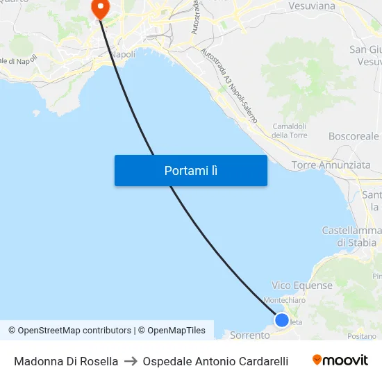 Madonna Di Rosella to Ospedale Antonio Cardarelli map