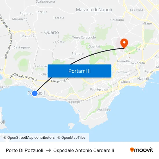 Porto Di Pozzuoli to Ospedale Antonio Cardarelli map
