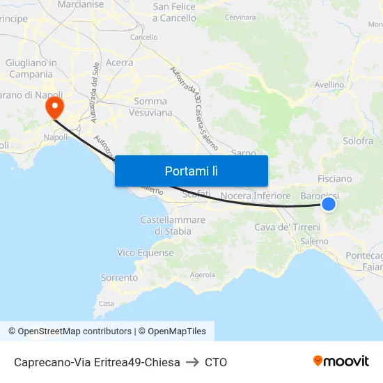 Caprecano-Via Eritrea49-Chiesa to CTO map