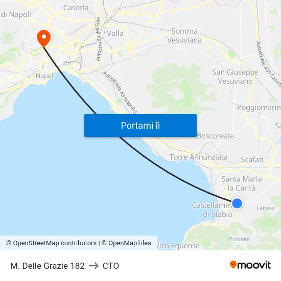 M. Delle Grazie 182 to CTO map