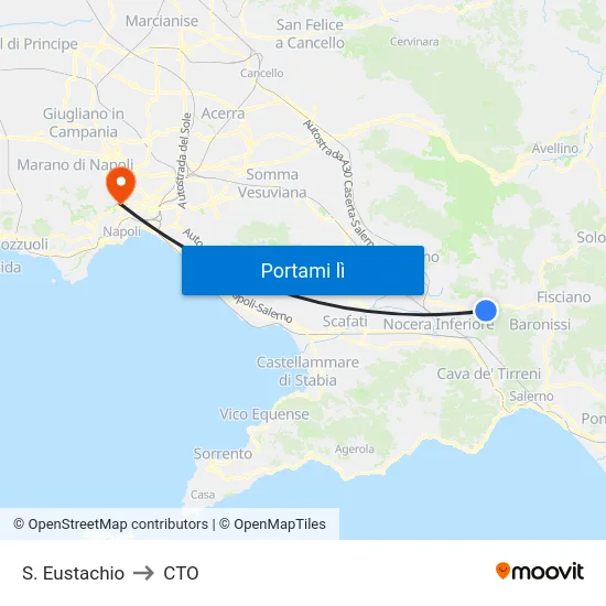 S. Eustachio to CTO map