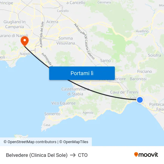 Belvedere (Clinica Del Sole) to CTO map