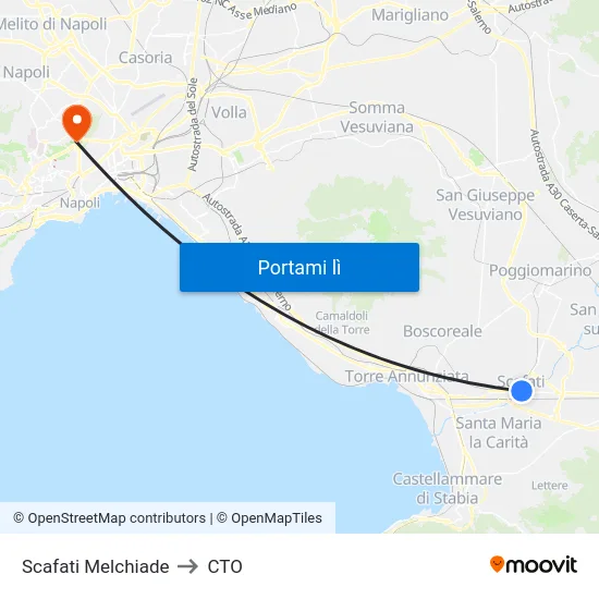 Scafati Melchiade to CTO map