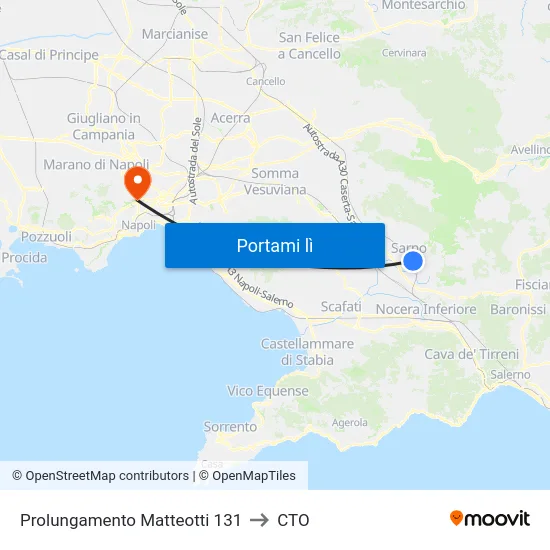 Prolungamento Matteotti 131 to CTO map