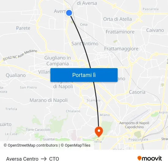 Aversa Centro to CTO map