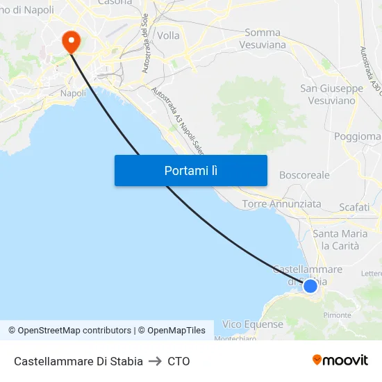 Castellammare Di Stabia to CTO map