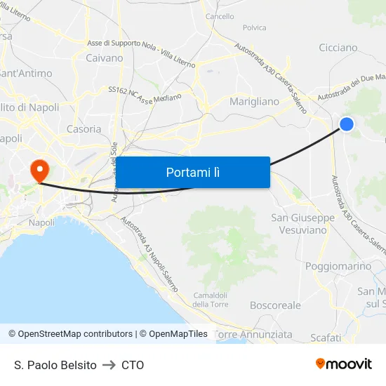 S. Paolo Belsito to CTO map