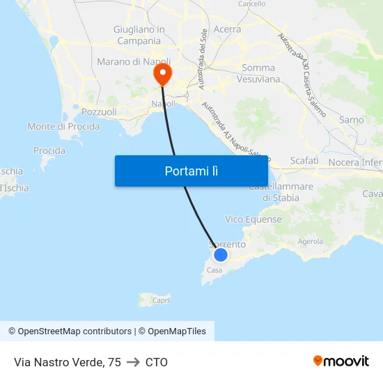 Via Nastro Verde, 75 to CTO map