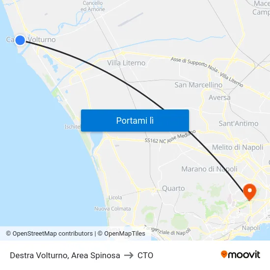 Destra Volturno, Area Spinosa to CTO map