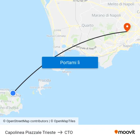Capolinea Piazzale Trieste to CTO map
