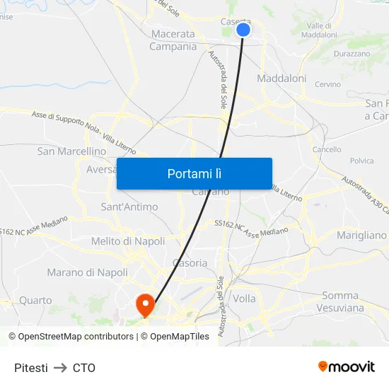 Pitesti to CTO map