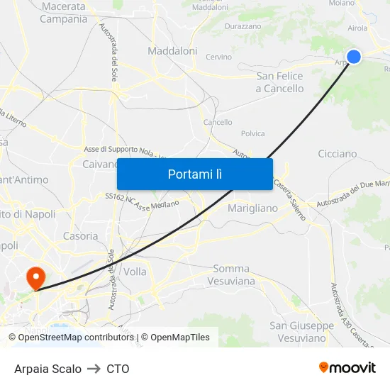 Arpaia Scalo to CTO map
