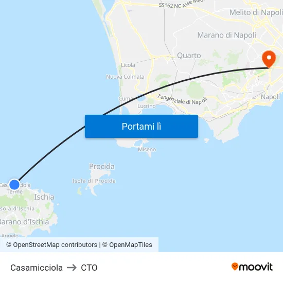 Casamicciola to CTO map