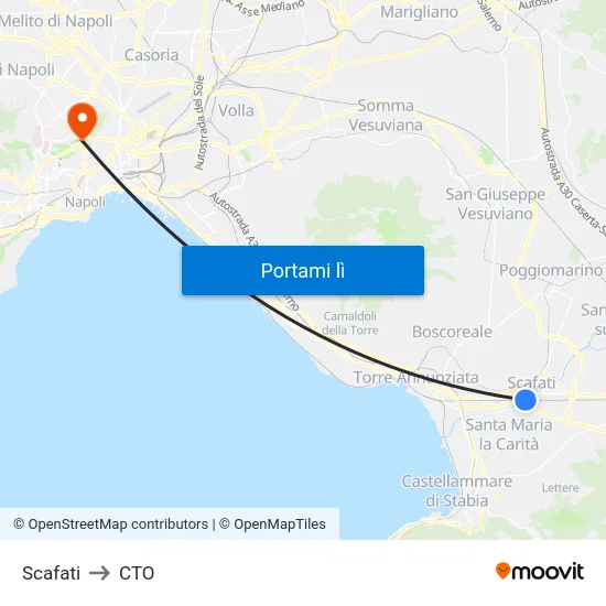 Scafati to CTO map