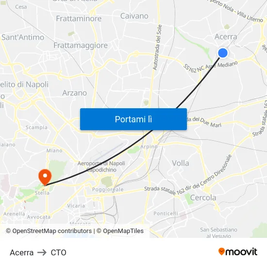 Acerra to CTO map