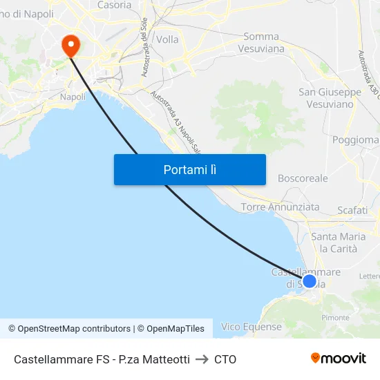 Castellammare FS - P.za Matteotti to CTO map