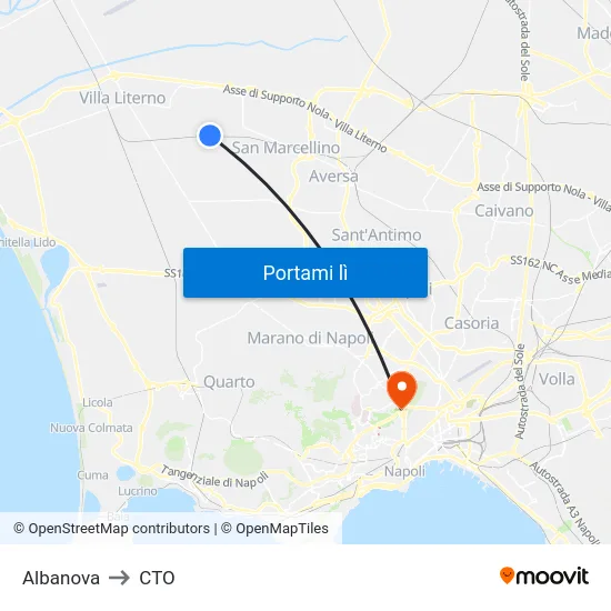 Albanova to CTO map