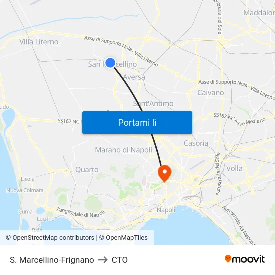 S. Marcellino-Frignano to CTO map