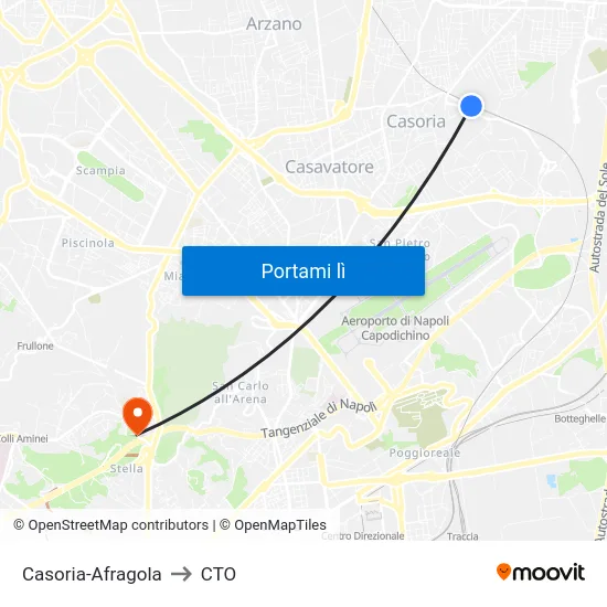 Casoria-Afragola to CTO map