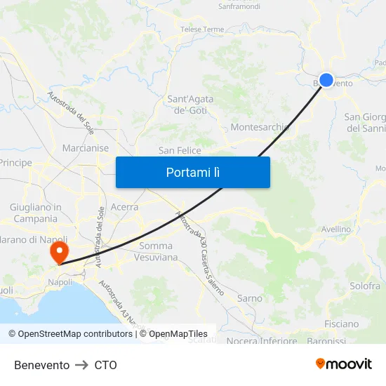 Benevento to CTO map