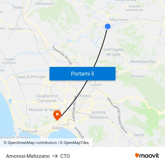 Amorosi-Melizzano to CTO map