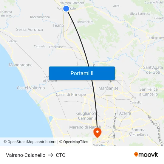 Vairano-Caianello to CTO map