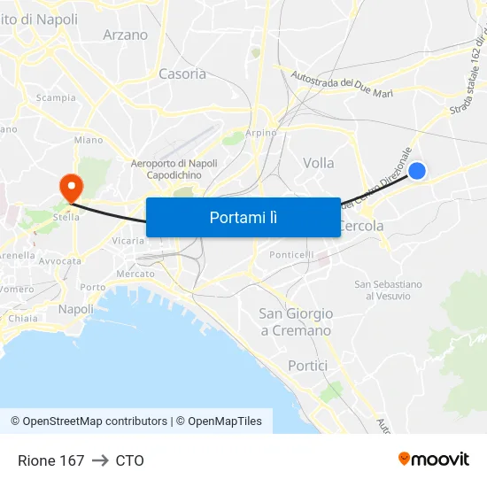 Rione 167 to CTO map