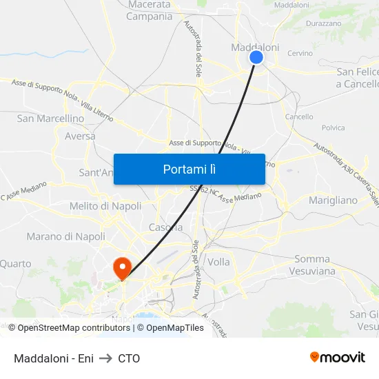 Maddaloni - Eni to CTO map